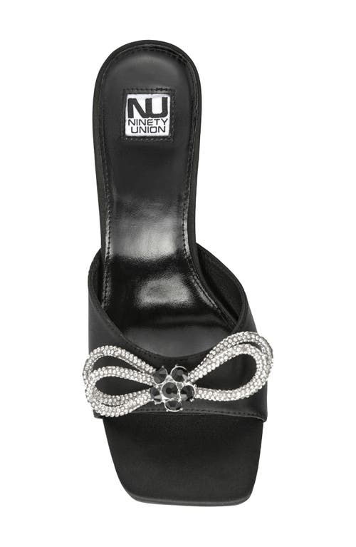 Ninety Union Regal Bow Slide Sandal In Black