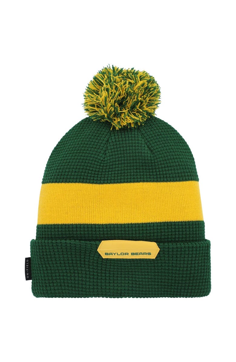 Nike Men's Nike Green Baylor Bears Sideline Team Cuffed Knit Hat with Pom, Alternate, color, Green