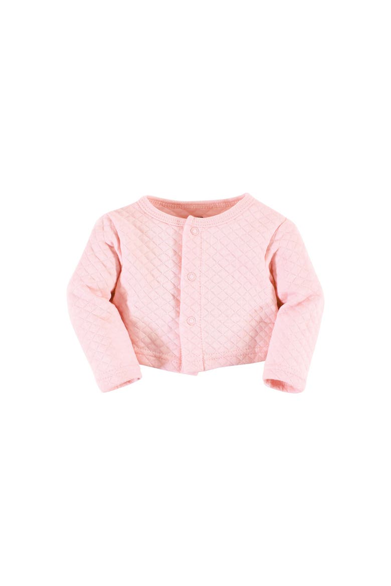 Quilted Cardigan and Dress, Alternate, color, Dusty Rose Floral