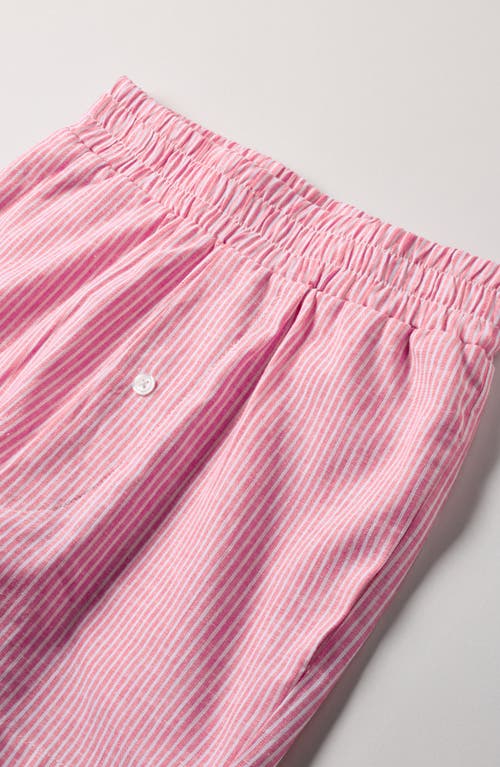 Nordstrom Kids' Linen & Cotton Shorts In Pink Boss Nova Stripe