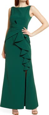 Eliza J Ruffle Front Gown