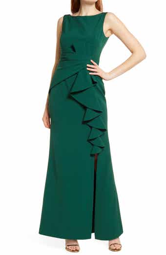 Eliza J Ruffle Front Gown