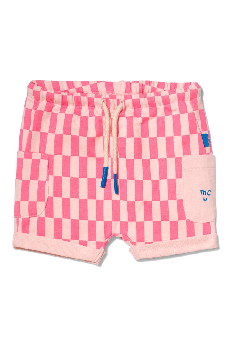 Cotton Shorts, Main, color, PINKESQUE/ CHECKERED
