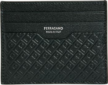 カードケース・名刺入れ FERRAGAMO Black leather coin case (220406758664 NERONERO) フェラガモ カードケース/名刺入れ メンズ リバイバル ダブル