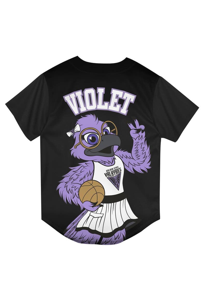 Youth Outerstuff  Eclipse Black Golden State Valkyries Mascot Friend Mesh Fashion Jersey, Alternate, color, Eclipse Black