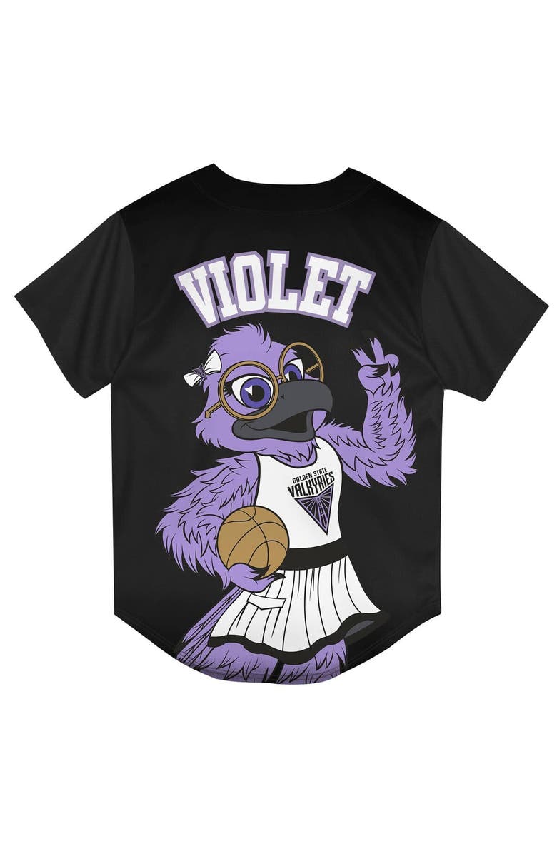 Outerstuff Youth Outerstuff Eclipse Black Golden State Valkyries Mascot Friend Mesh Fashion Jersey, Alternate, color, Eclipse Black