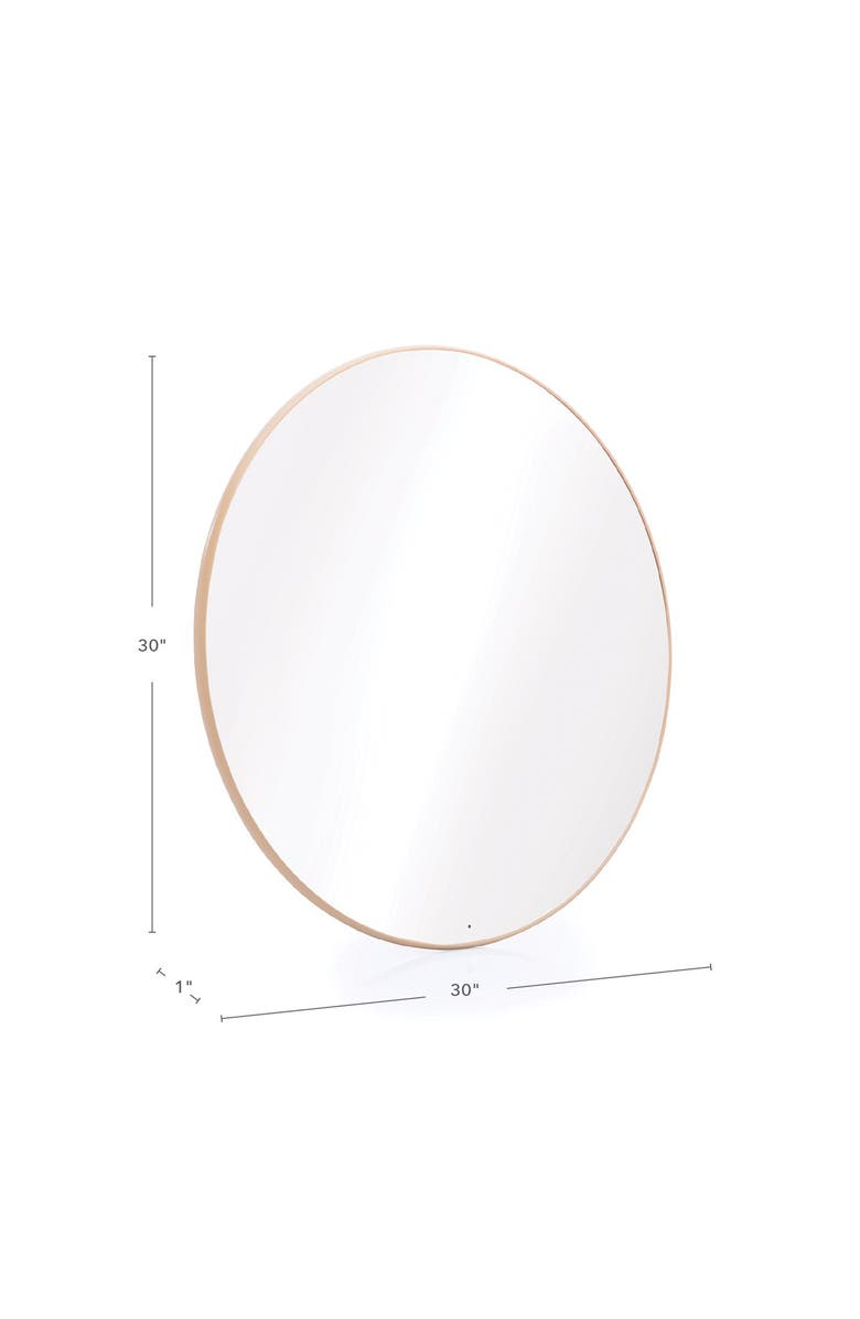 Kaplan Early Learning Company Circular Wall Mounted Mirror, Alternate, color, Brown