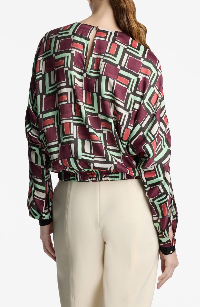 St. John Collection Painted Geometric Print Dolman Sleeve Top, Alternate, color, 