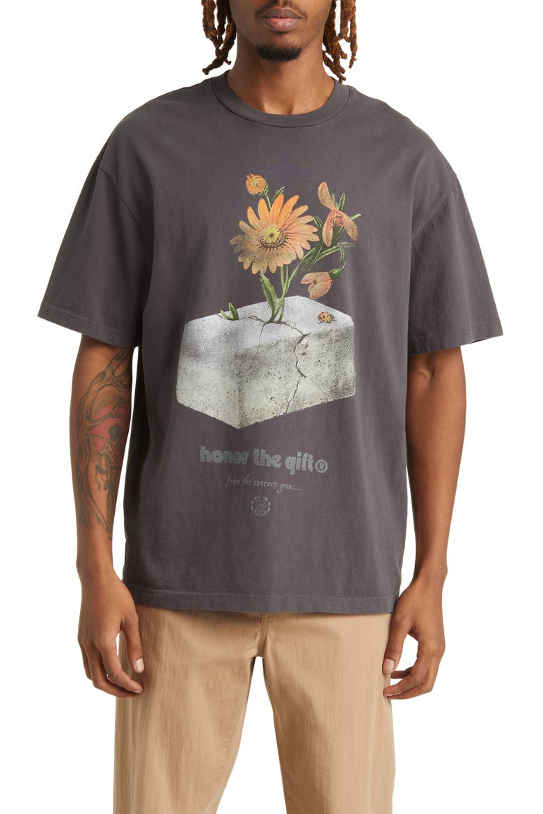 Concrete 2.0 Cotton Graphic T-Shirt, Main, color, CHARCOAL