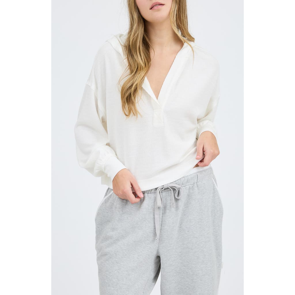 BLU PEPPER BLU PEPPER SOLID HOODED HENLEY