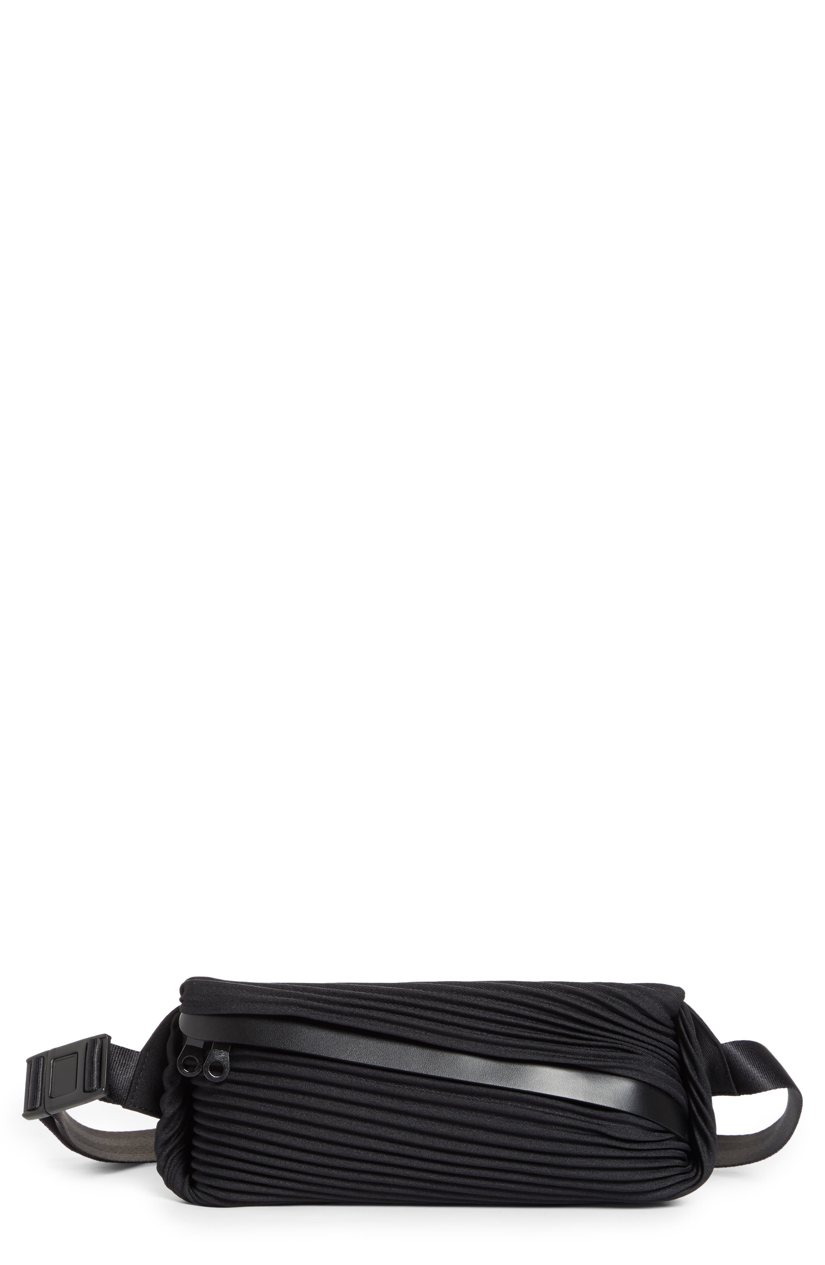 Pleats Please Issey Miyake Bias Pleated Belt Bag, Main, color, 