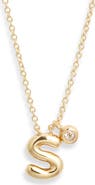 Chelsea28 Goldtone Initial Pendant Necklace