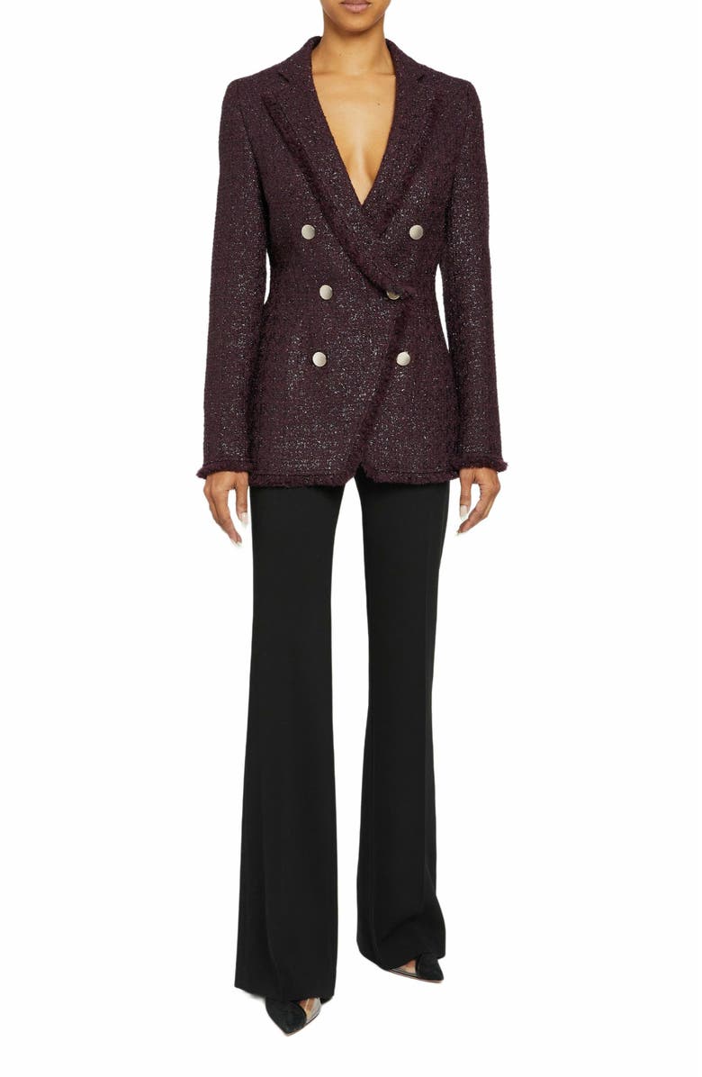 Santorelli SABA Double Breasted Jacket in Fancy Tweed, Alternate, color,