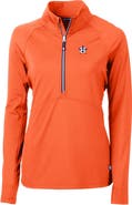 Cutter & Buck Women's Cutter & Buck Orange Houston Astros Adapt Eco Knit Stretch Half-Zip Pullover Top