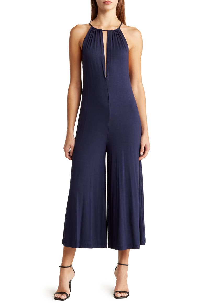 Wide Leg Jumpsuit, Main, color, NAVY