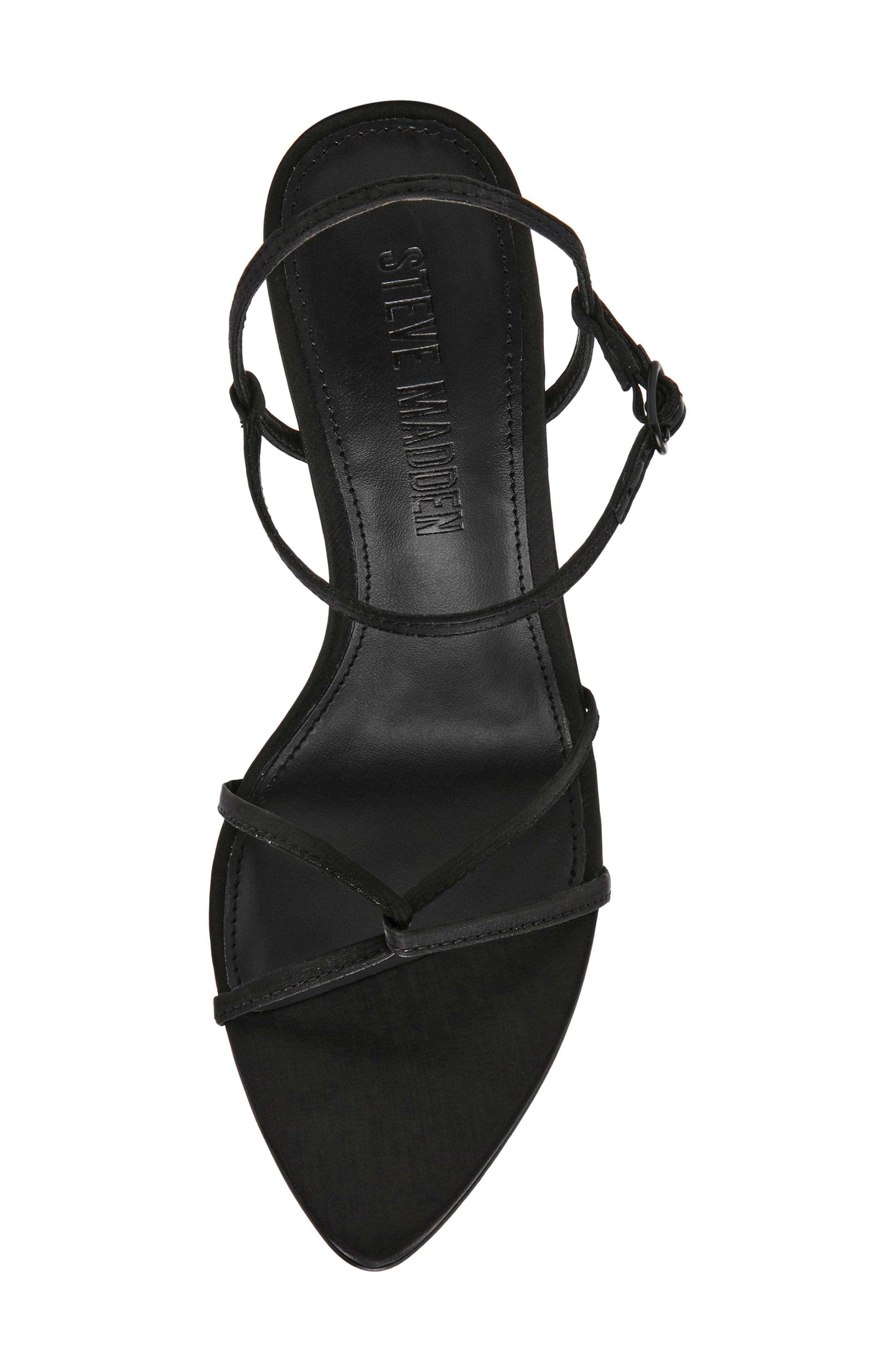 Stellina Ankle Strap Sandal, Alternate, color, BLACK SATIN