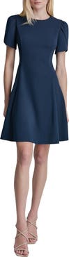 DKNY Tulip Short Sleeve A-Line Dress