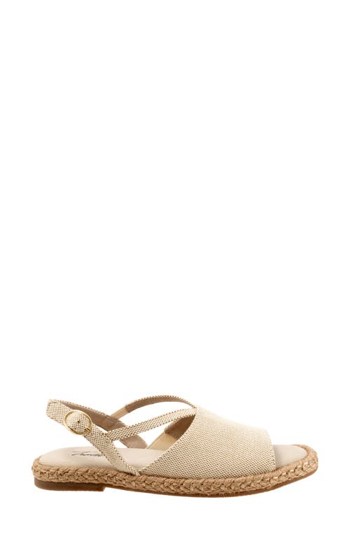 Trotters Pepper Slingback Espadrille Sandal In Natural Textile