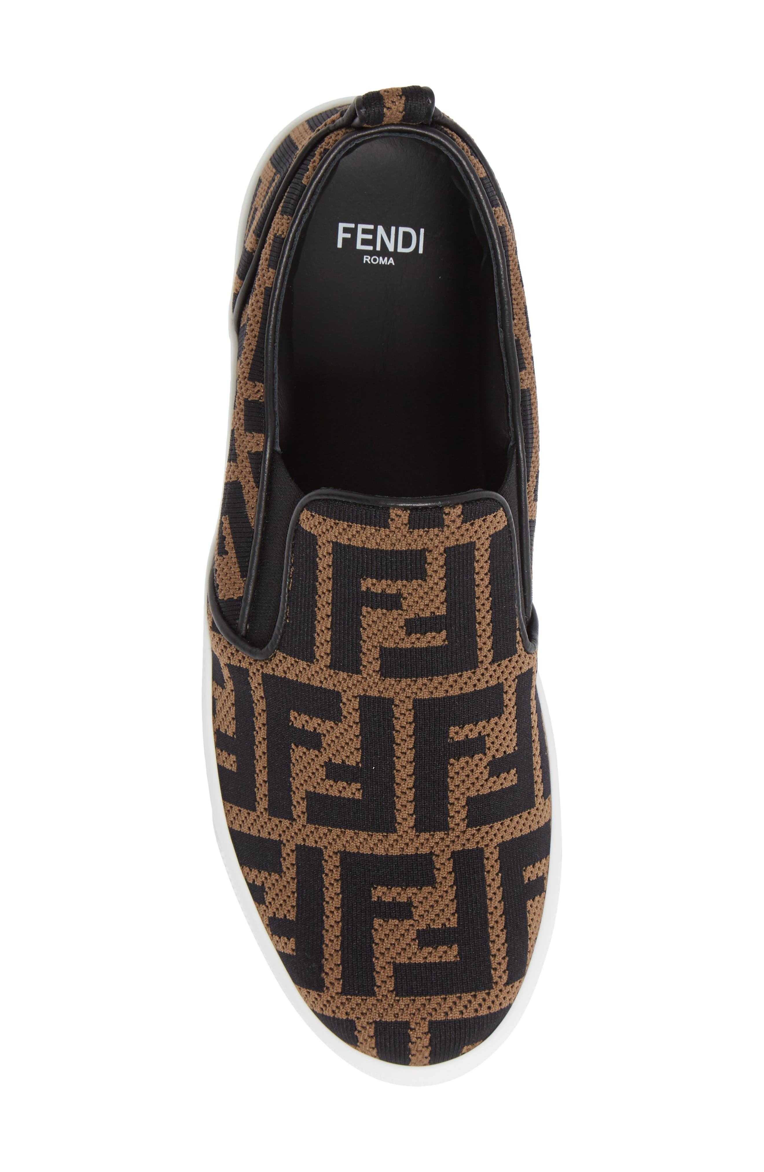 Fendi FF Logo Slip-On Sneaker, Alternate, color, 