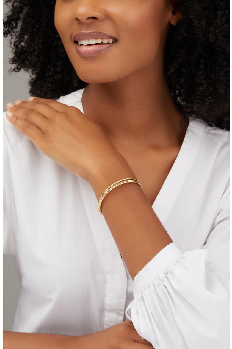 14K Gold Triple Layer Bracelet (Nordstrom Exclusive), Alternate, color, YELLOW GOLD