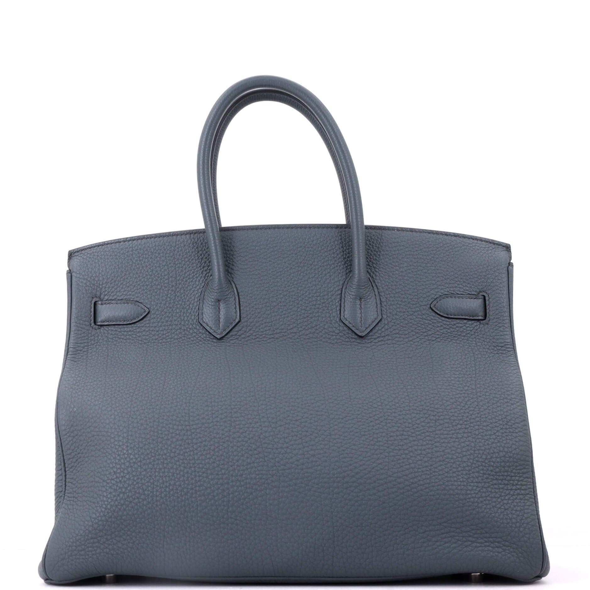 Birkin Handbag Blue Togo with Palladium Hardware 35, Alternate, color, Blue