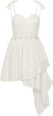 Tulleen Bow Strap Layered Dress