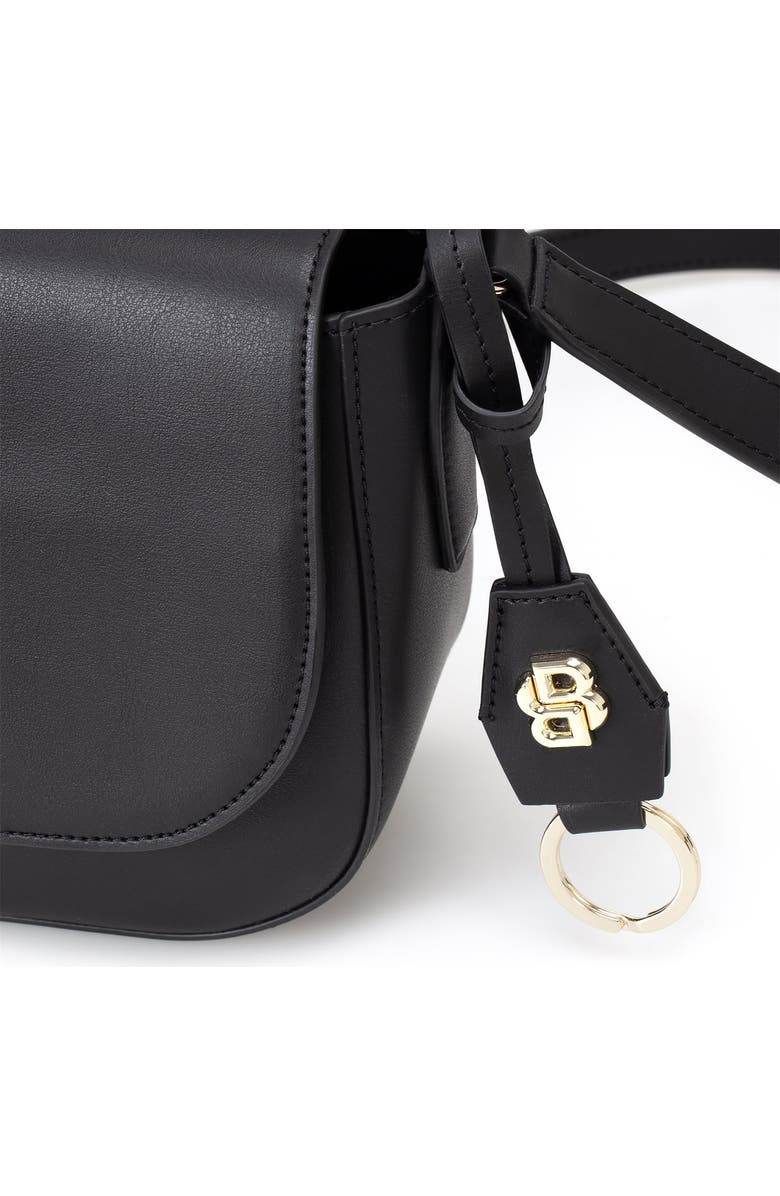 HUGO Numah Leather Saddle Crossbody Bag, Alternate, color, Black