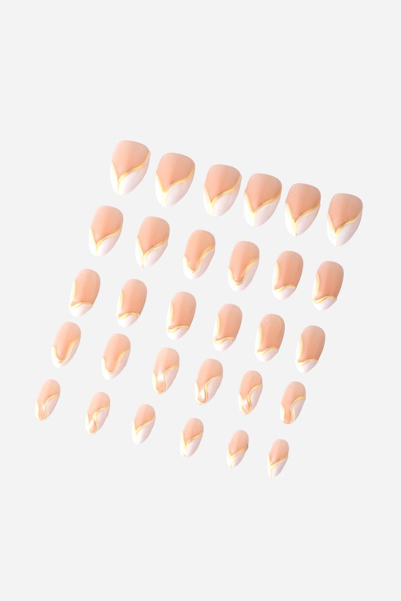 Simple But Make It A Statement Short Almond Press on Nails, Alternate, color, Beige