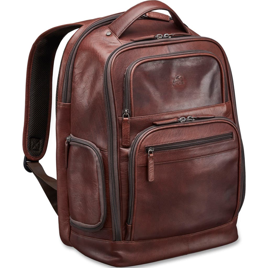 Mancini Rfid 15.6-inch Laptop Backpack In Brown