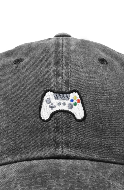 Dalix Game Controller Embroidered Hat In Washed Black