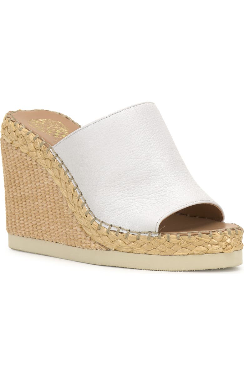 Vince Camuto Brissia Wedge Mule, Main, color, Pure White Petra