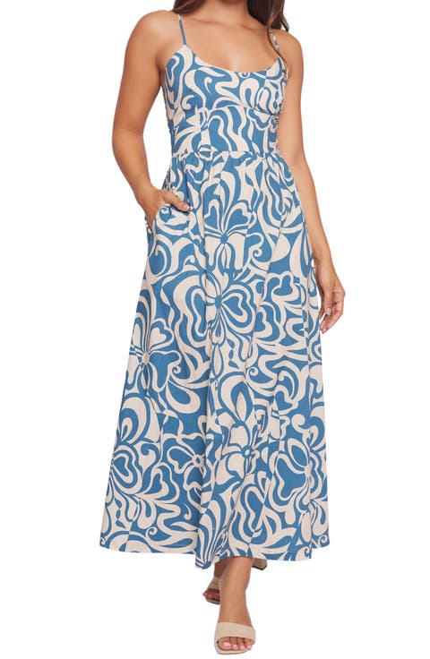 Milos Cove Cutout Cotton Midi Dress