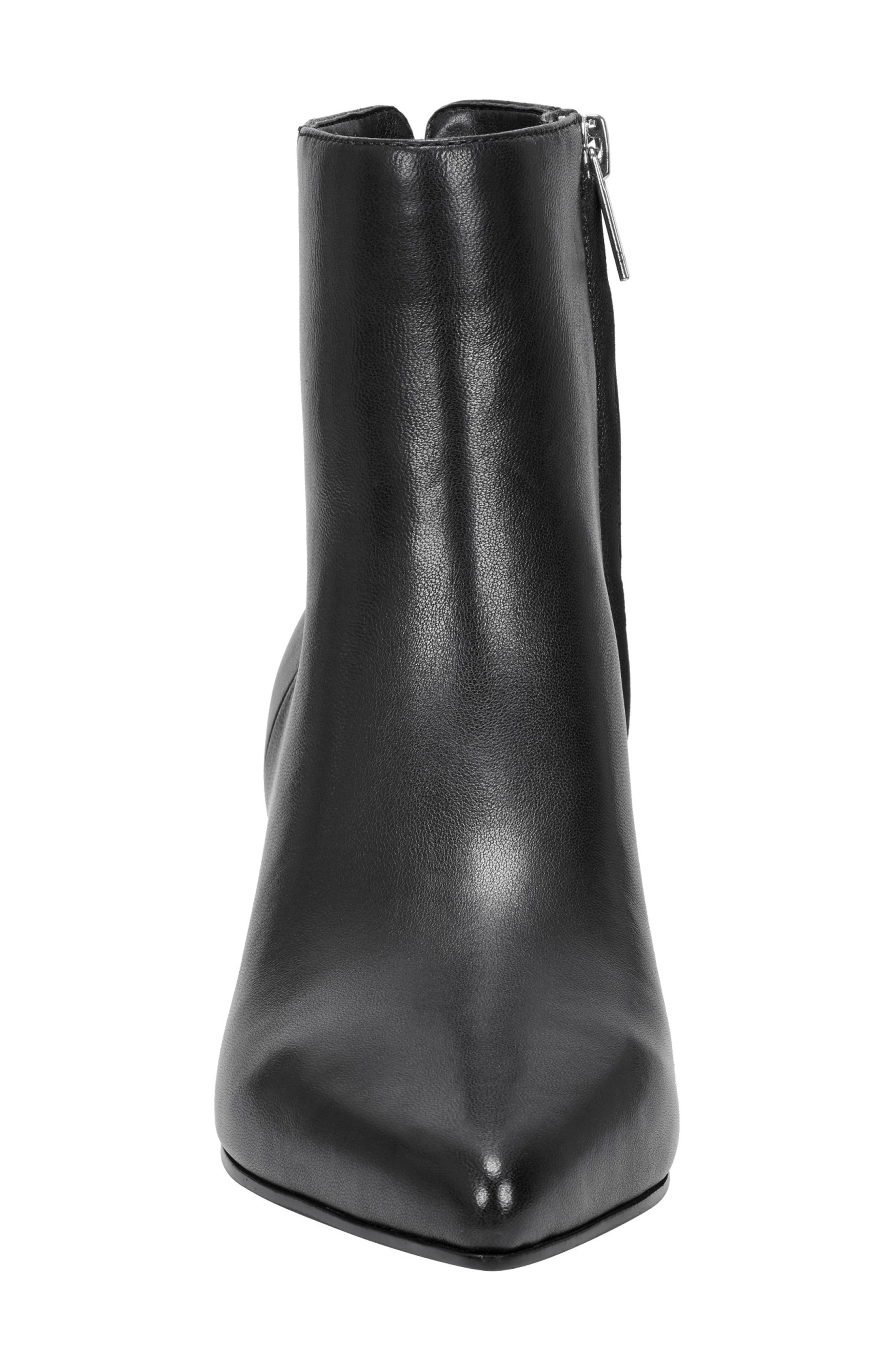 Marc Fisher LTD Leonna Pointed Toe Bootie, Alternate, color, Black Leather
