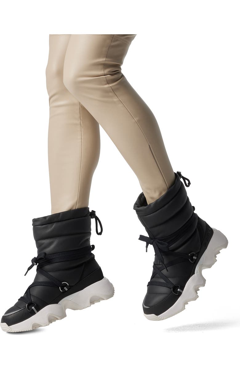 SOREL Kinetic Impact NXT Mid Waterproof Boot, Alternate, color, Black/ Sea Salt