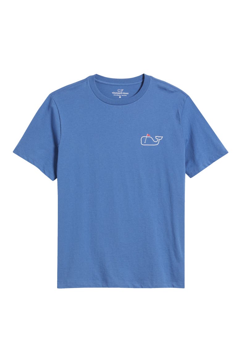 Golf Flag Cotton Graphic T-Shirt, Alternate, color, MOONSHINE