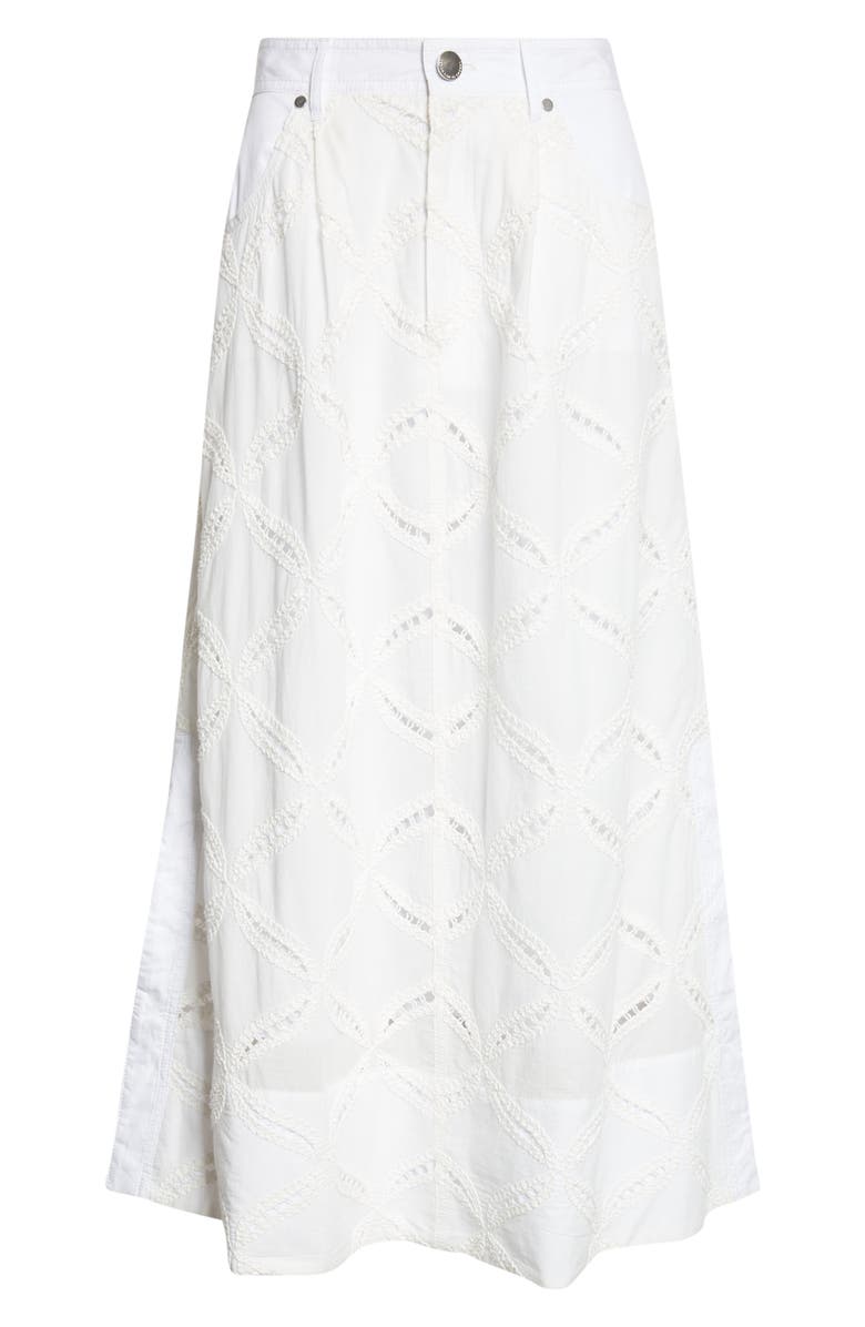 Derek Lam 10 Crosby Nydia Cotton Eyelet Skirt, Alternate, color, 