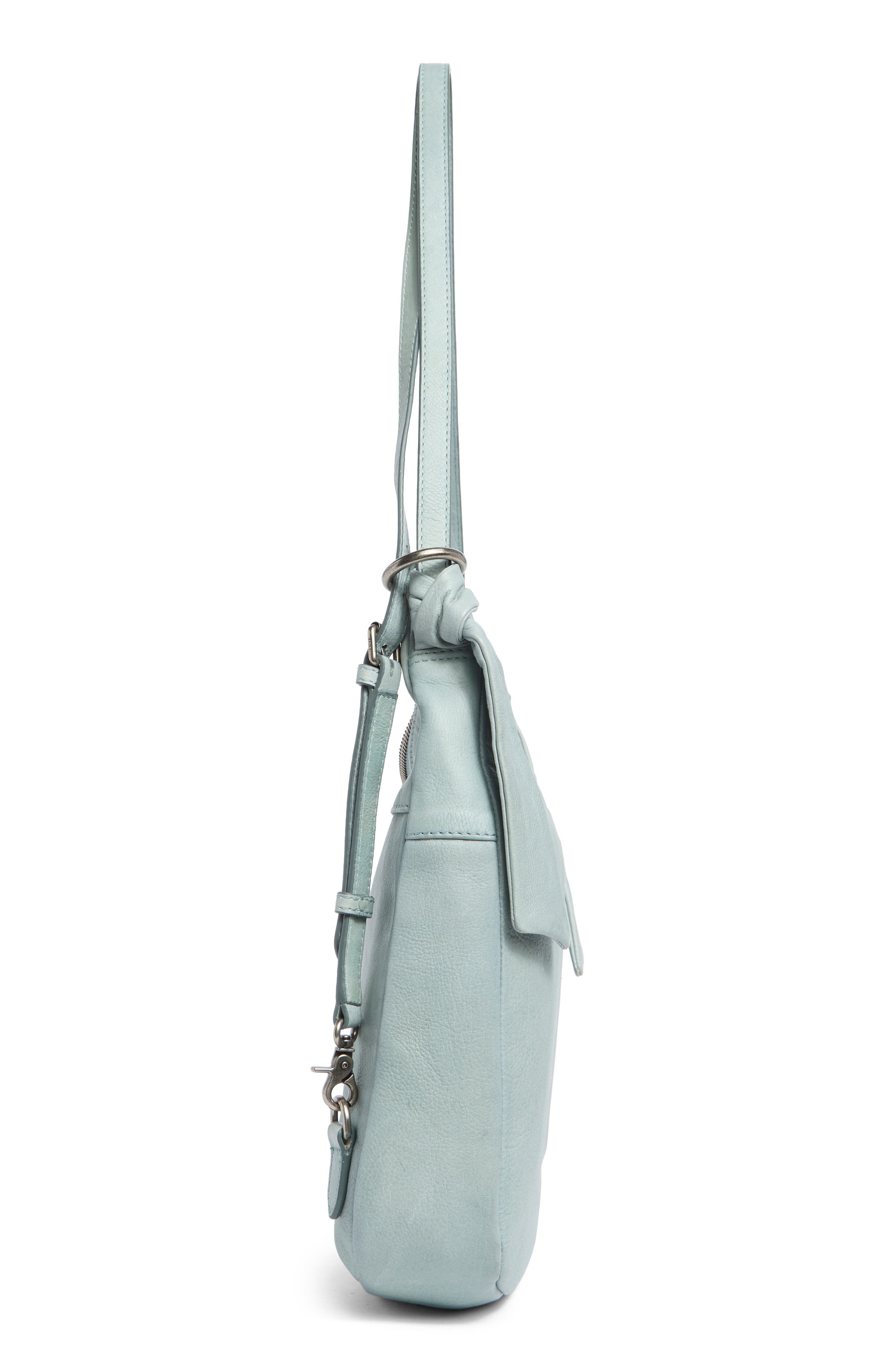 Nora Leather Backpack Hobo, Alternate, color, LT. SKY