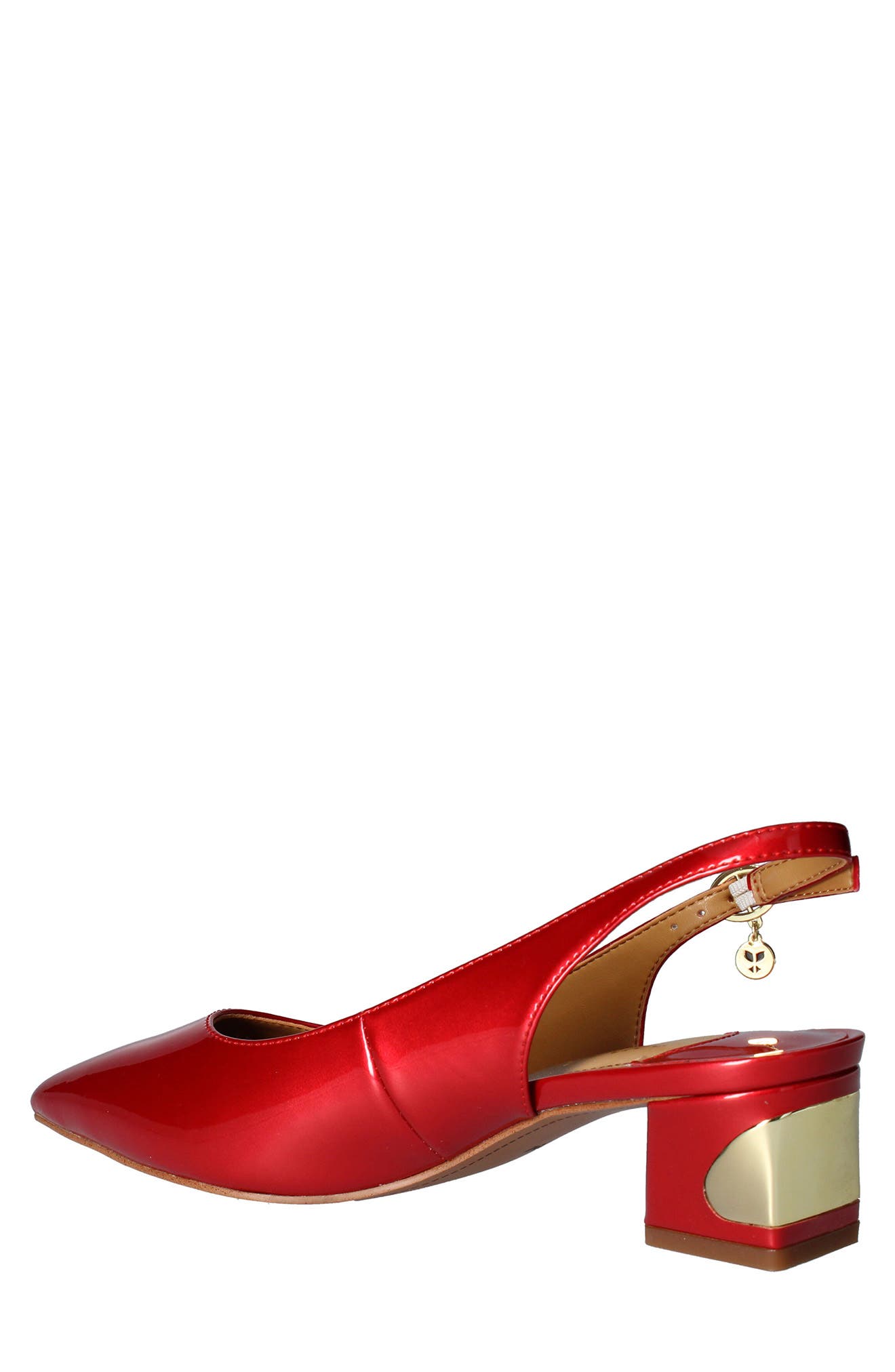 J.Renée Shayanne Slingback Pointed Toe Pump, Alternate, color, RED