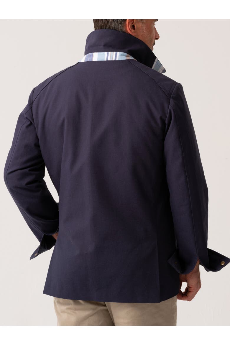 Cotton Car Coat, Alternate, color, Navy