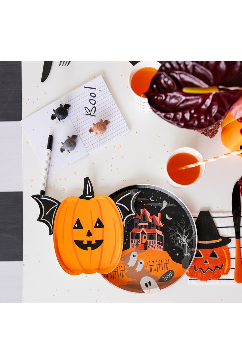 Trick or Treat Street Hallowen Haunted House Hill Plates - 2 Size Options, Alternate, color, Large 10 Inch Plates