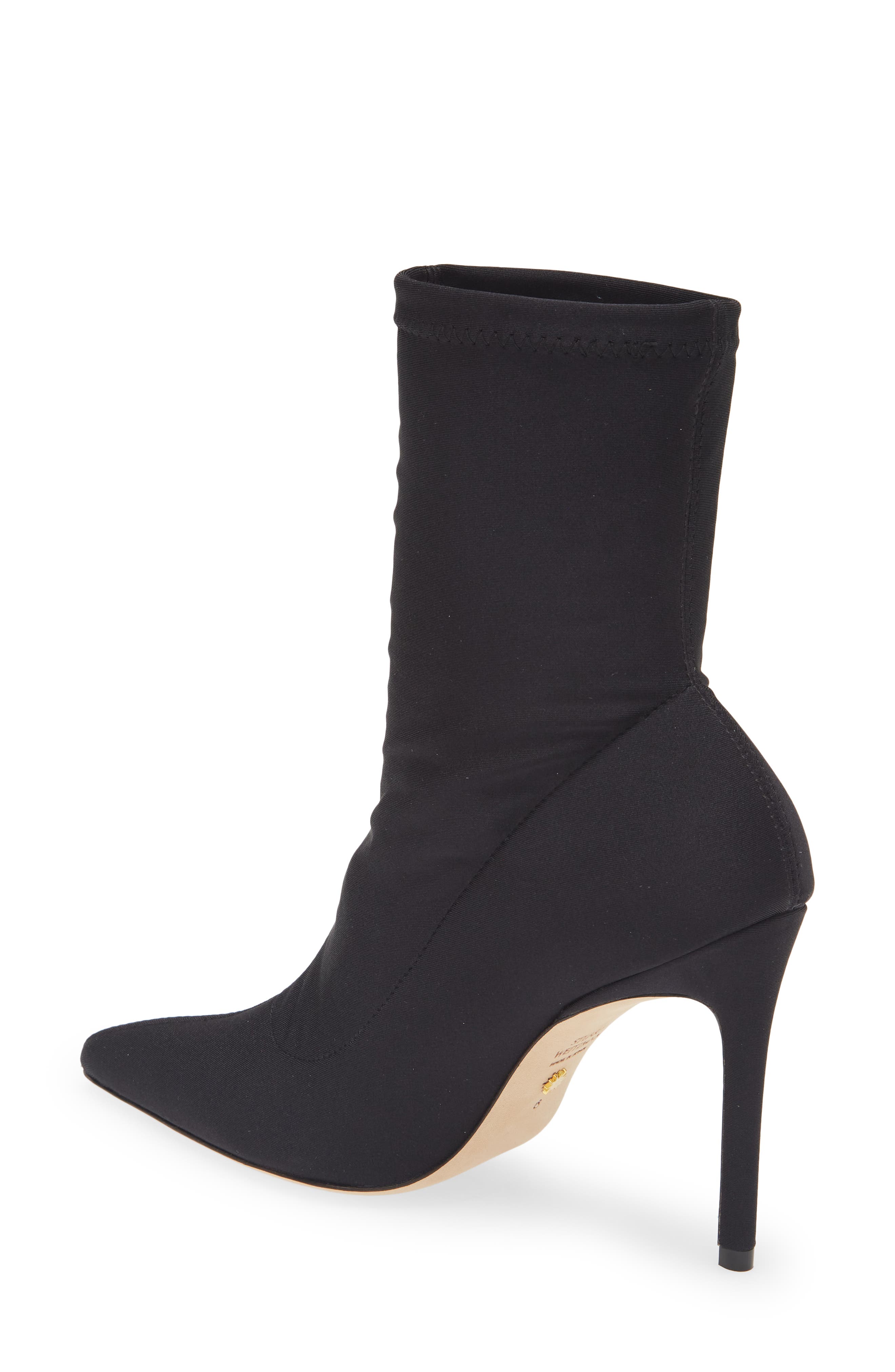 Stuart Weitzman 100 Pointed Toe Stretch Bootie, Alternate, color, 