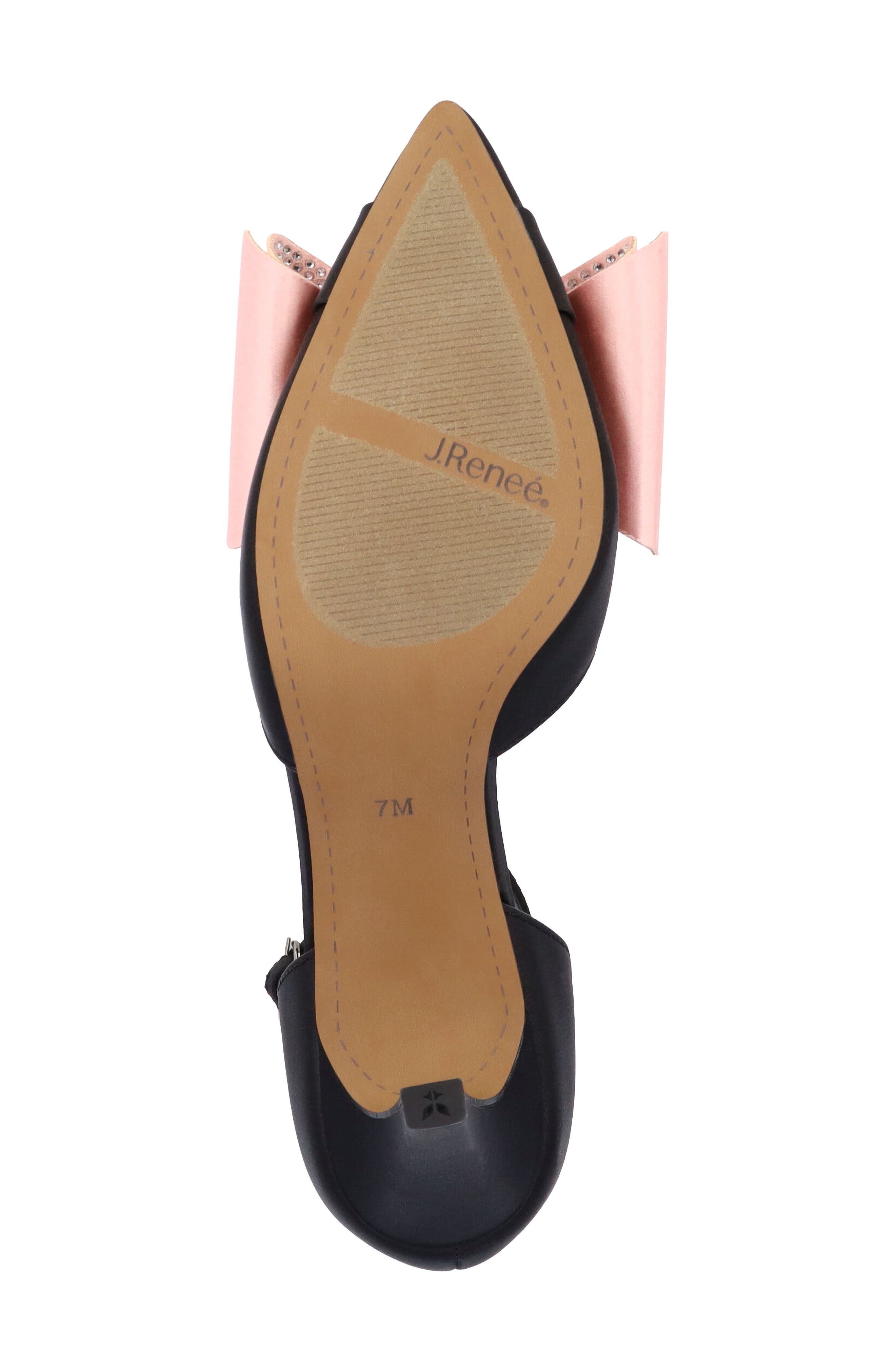 J. Reneé Pammie Ankle Strap Pointed Toe Pump, Alternate, color, Black/ Pink