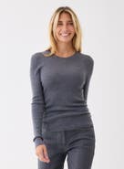 Majestic Filatures Merino Rib Knit Long Sleeve Crewneck