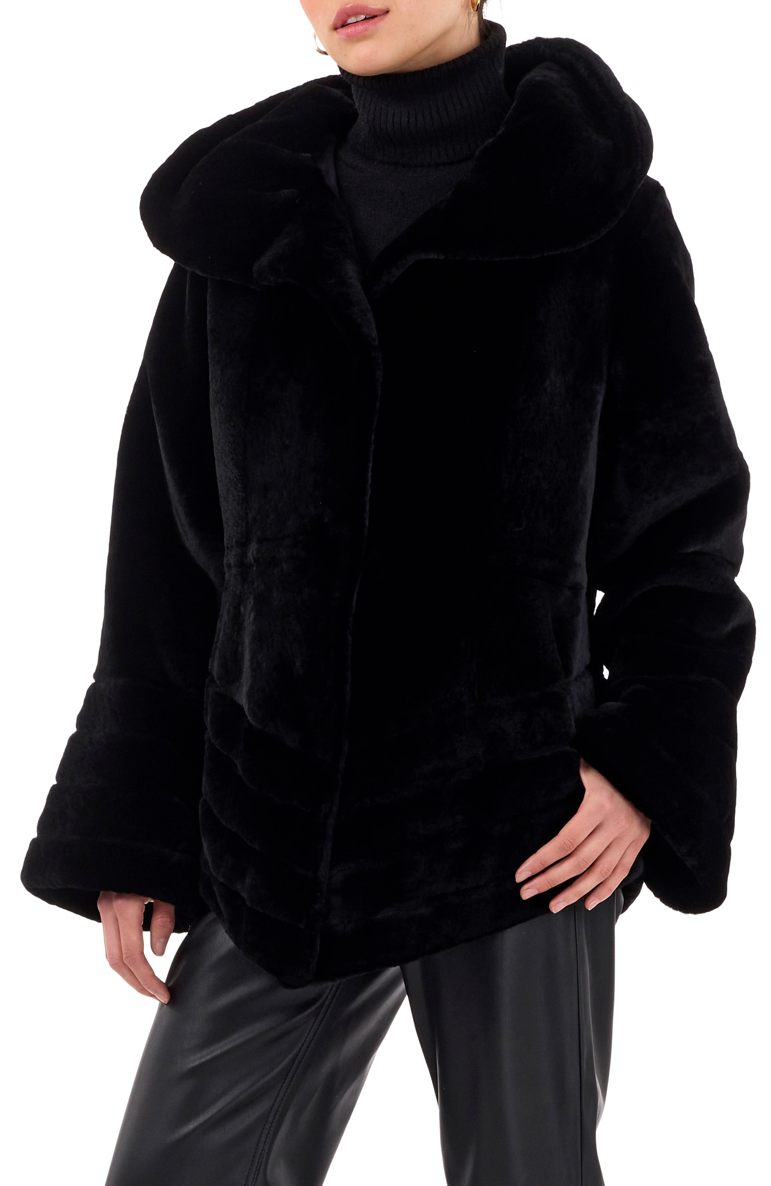 Genuine Shearling Jacket Reversible To Taffeta