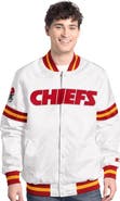 STARTER Men's Starter  White Kansas City Chiefs Scout Full-Snap Varsity Jacket