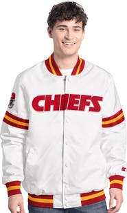 STARTER Men's Starter  White Kansas City Chiefs Scout Full-Snap Varsity Jacket