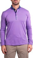 Maceoo Newton Ascension0007 Purple Long Sleeve Button-Down Polo