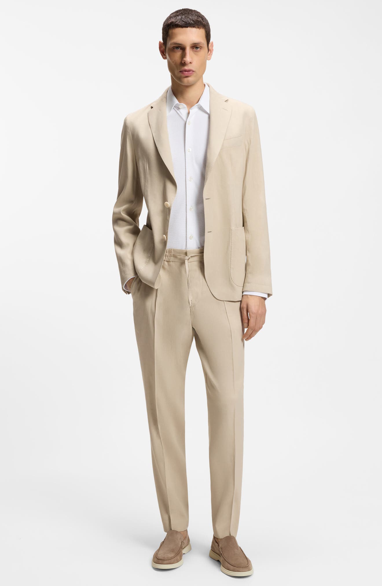 BOSS Sienne Moc Toe Loafer, Alternate, color, Dark Grey