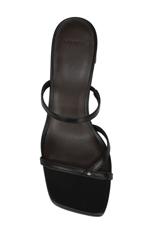 Vince Ona Leather Strappy Sandal In Black