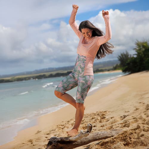 Uv Skinz Active Swim Shrug In Dusty Pink